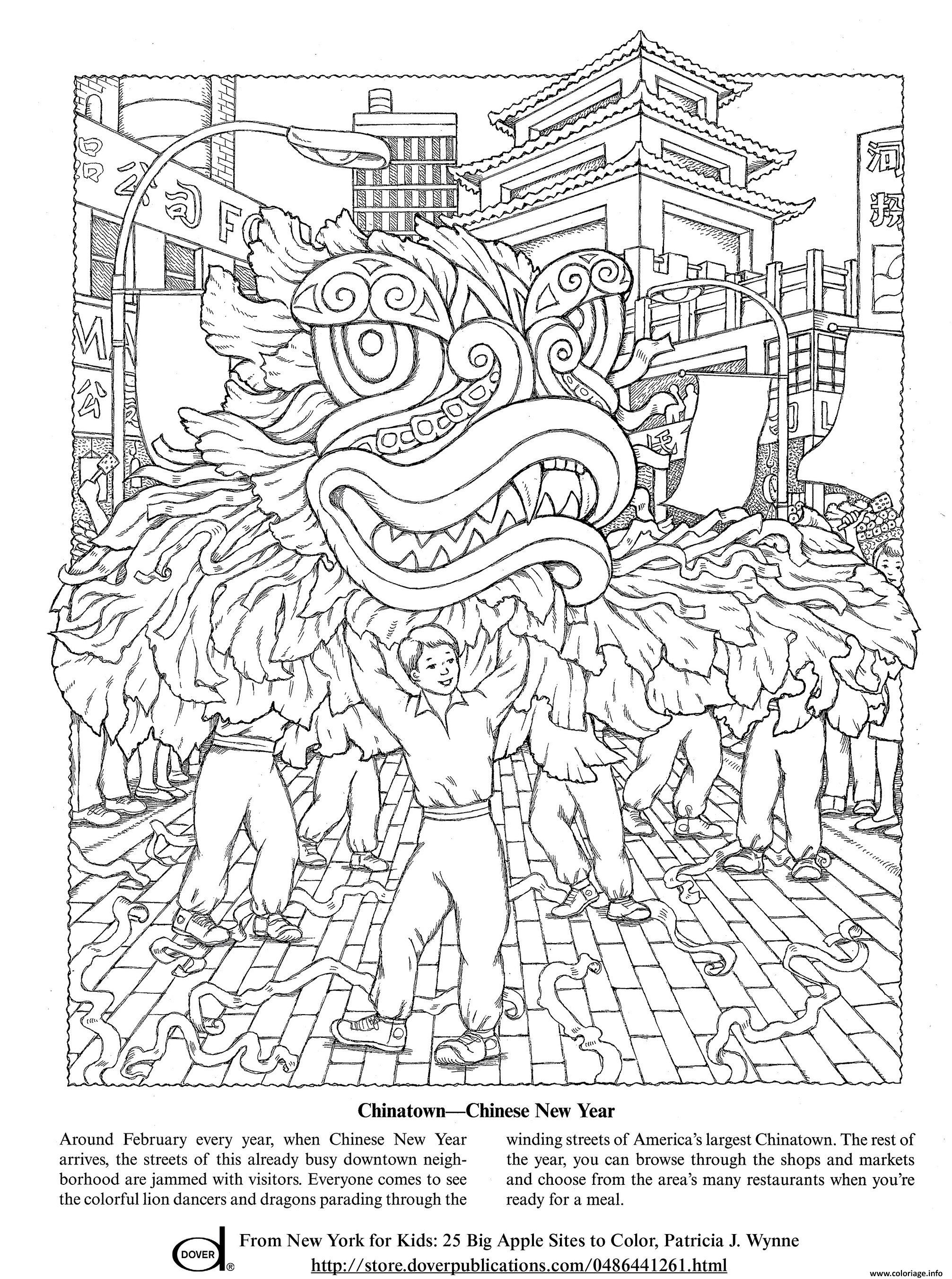 Coloriage Celebrer Le Nouvel An Chinois Dessin Nouvel An Chinois Imprimer